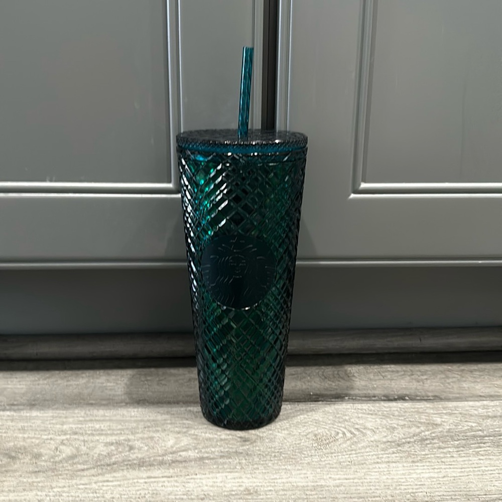 Blue Starbucks cup
